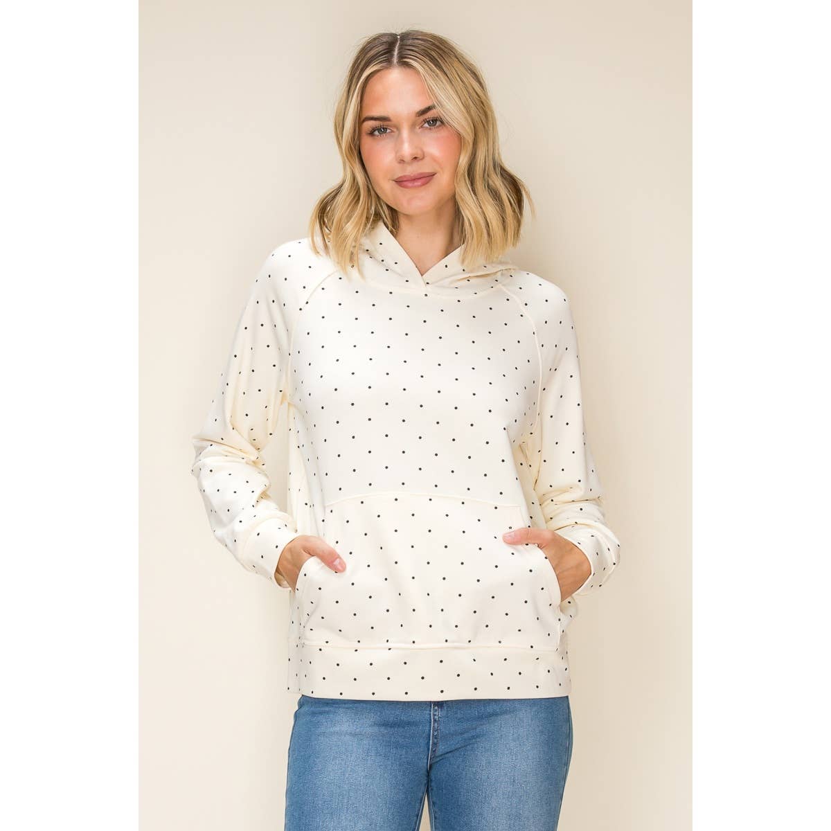 STACCATO - POLKADOT HOODIE SWEATSHRIT