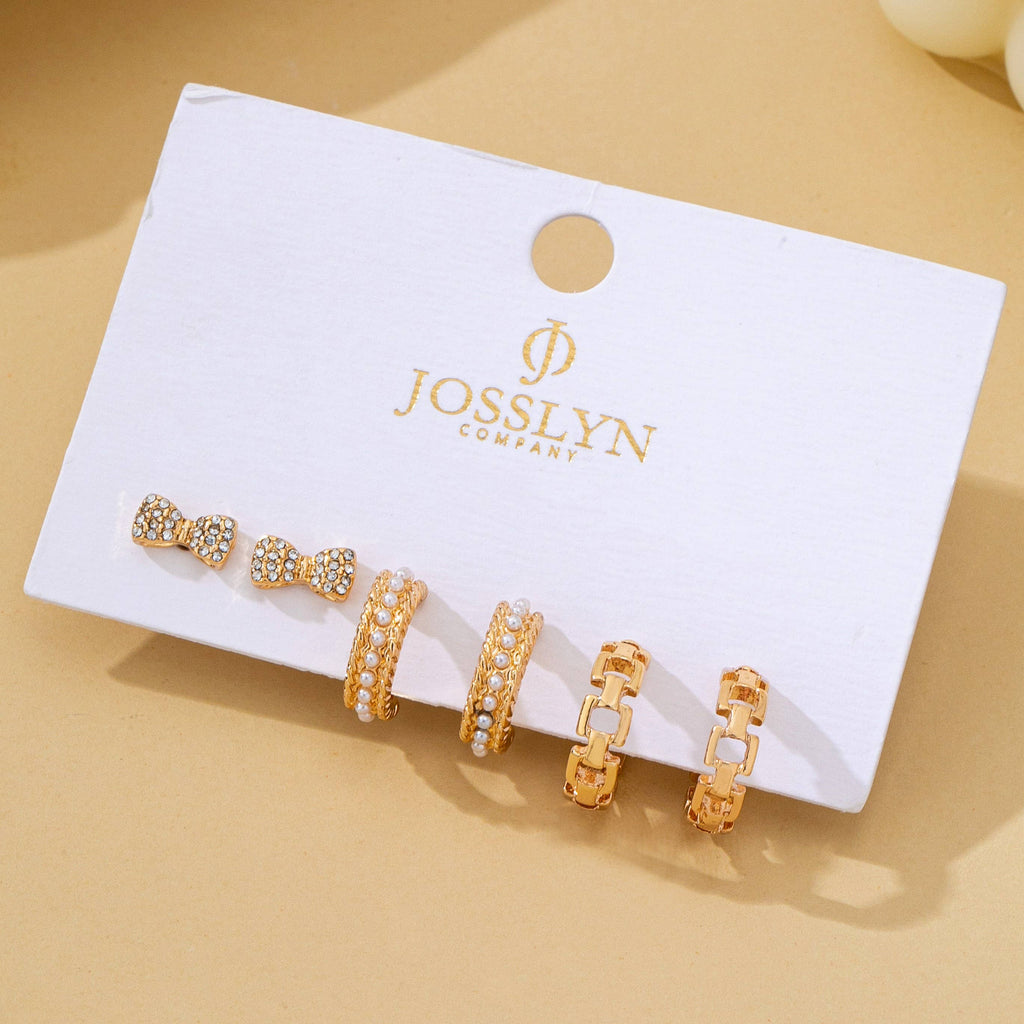 Chain Hoop Earring Set | 80E62472