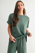 Mono B - Luxe Sand Wash Rib Lounge Tee
