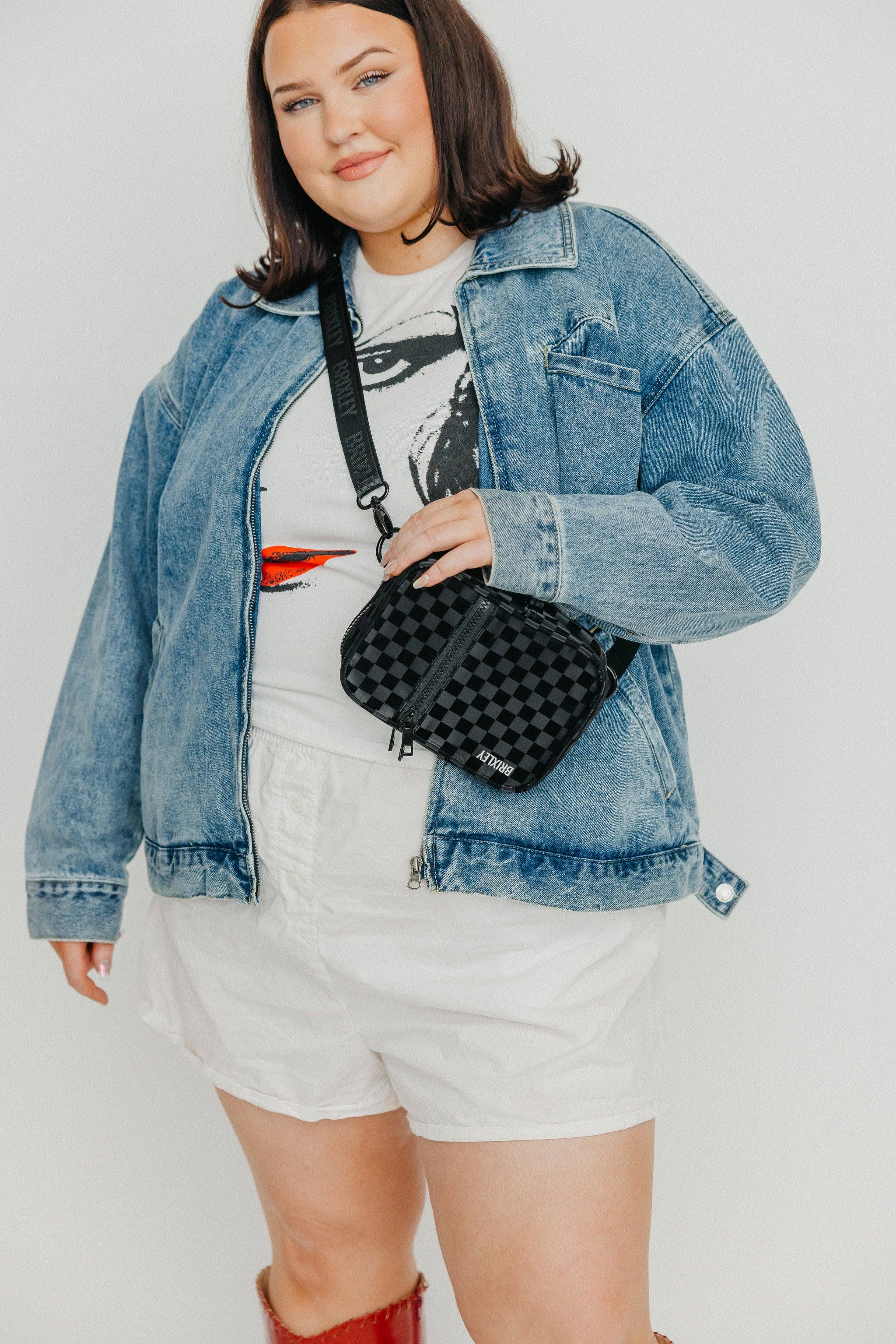 Brixley Bags - Shadow Checkered Crossbody Sling