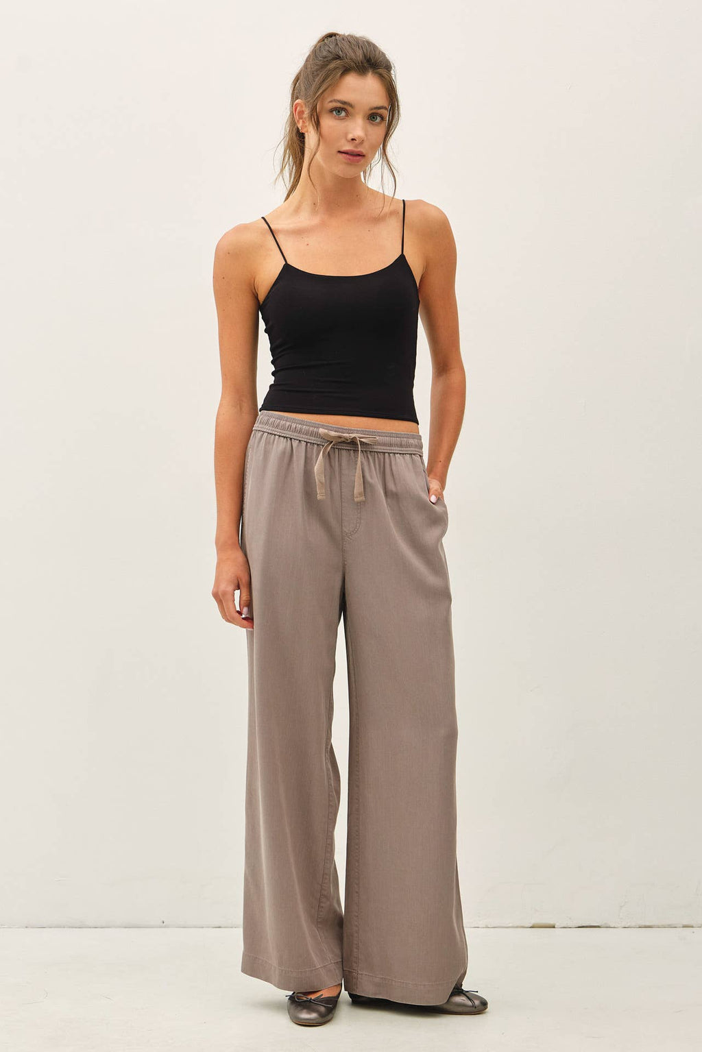 Be Cool - 29" INSEAM TENCEL WIDE LEG PANTS