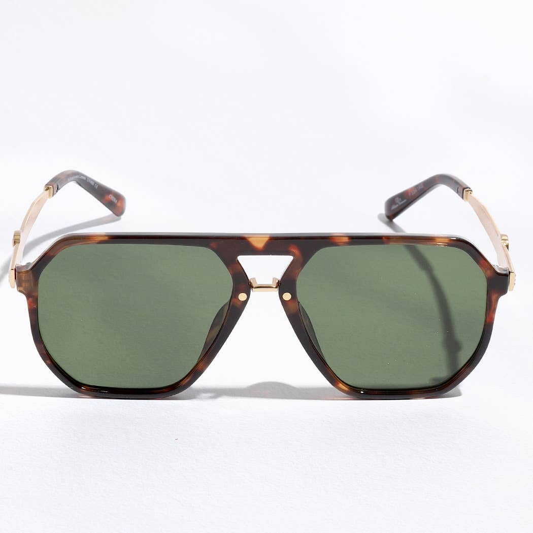 Fashion City - Geometric Shape Thin Frame Designed Sunglasses