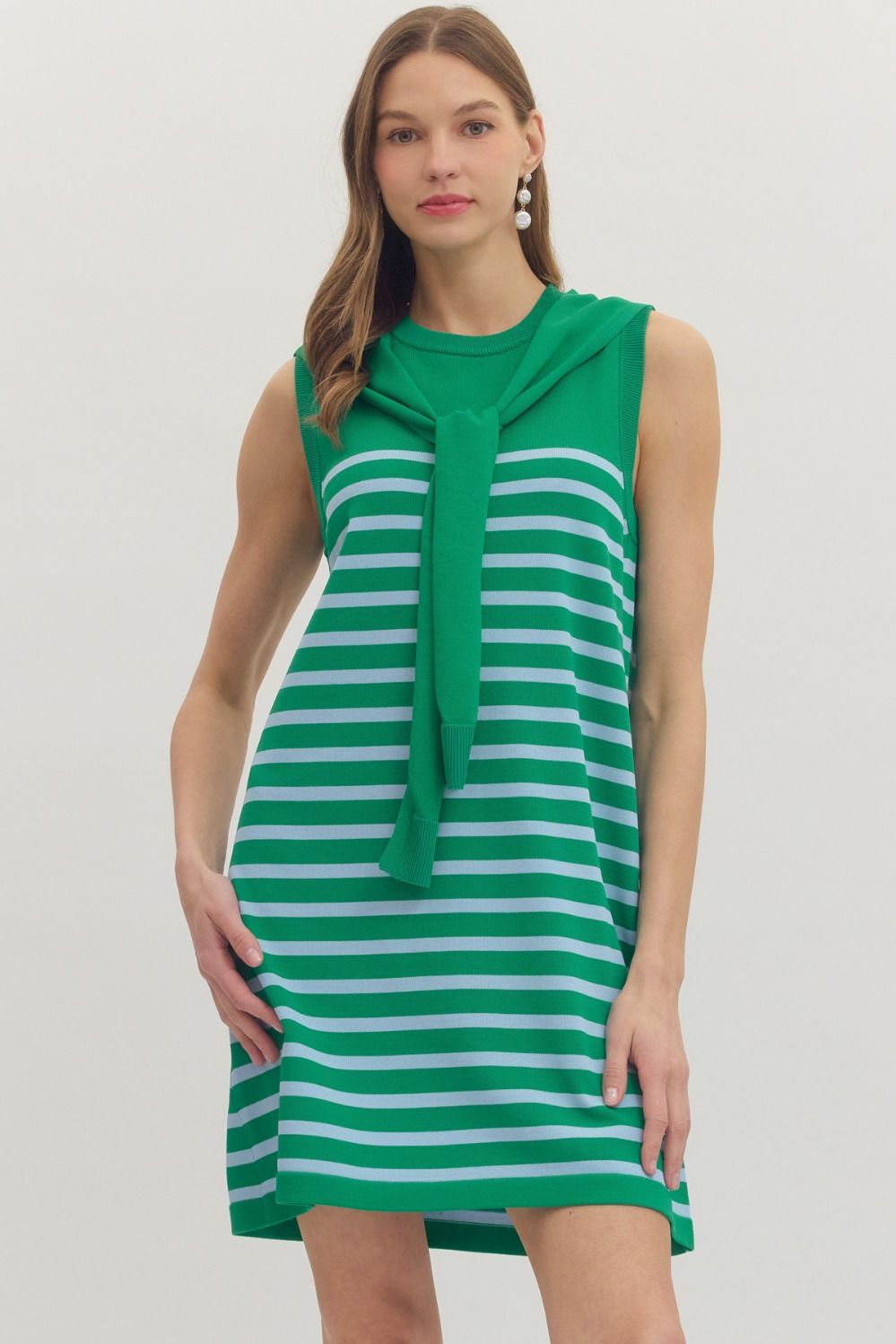 Knit Striped Mini Dress