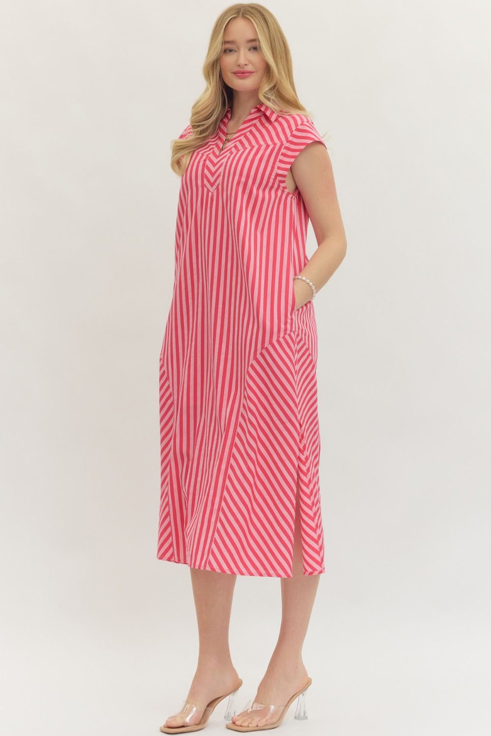 Candy Stripe Midi Dress