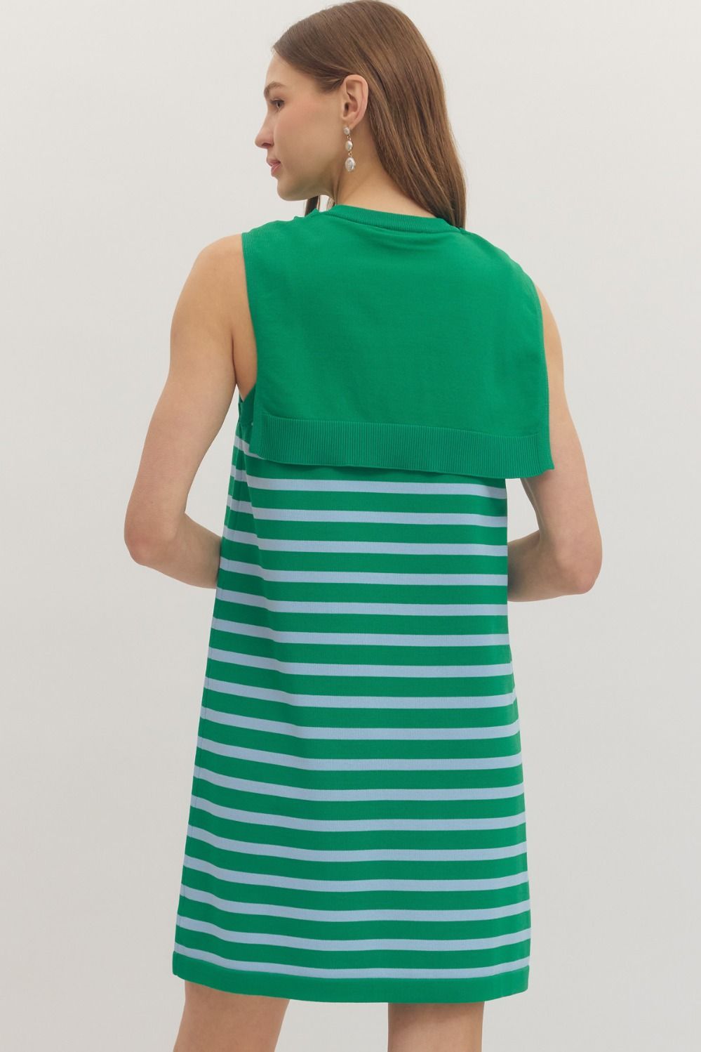 Knit Striped Mini Dress