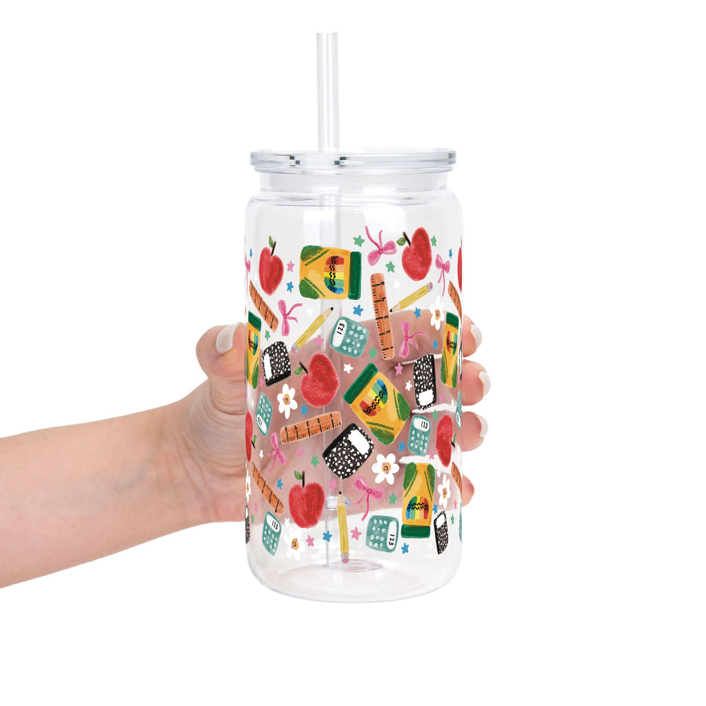 Sip-Sip Hooray! - Teacher Essentials Pattern Cup With Lid and Straw