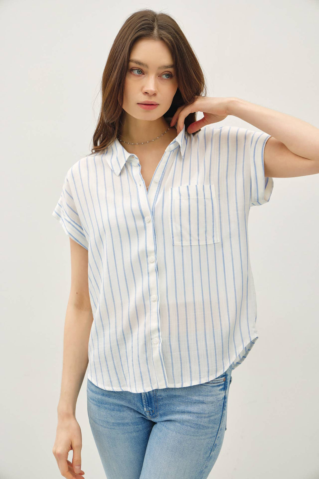 Blue Stripes Top