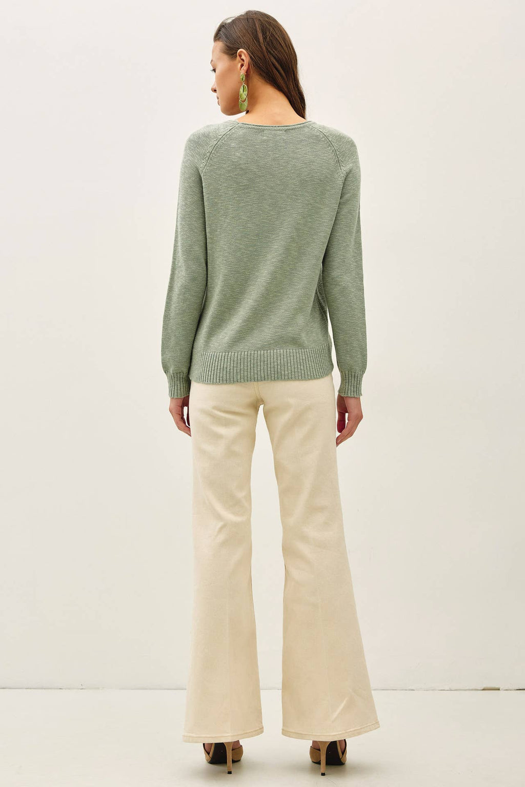 Be Cool - [NEW SHADE]RAGLAN SLEEVE SLUB PULLOVER SWEATER