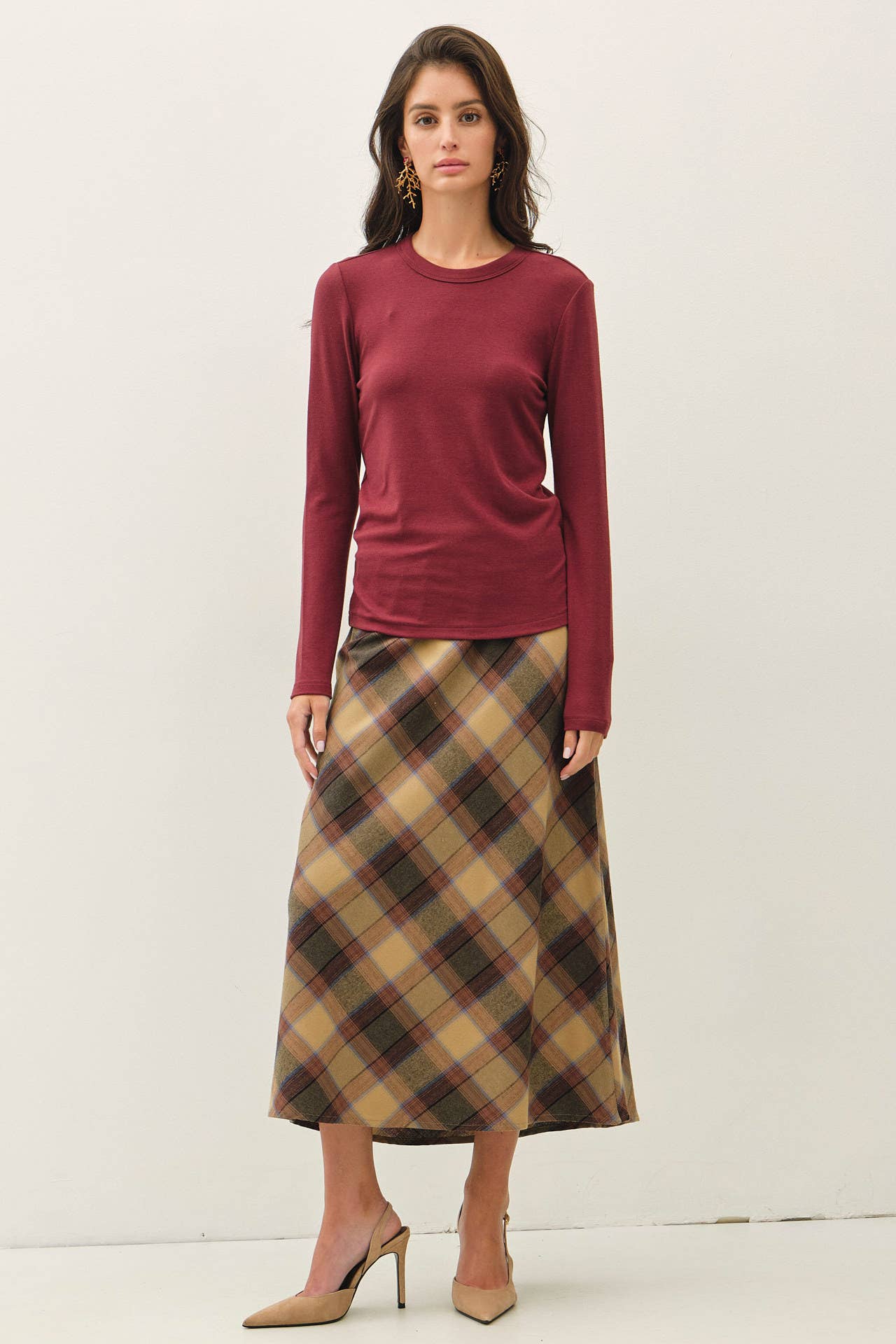Be Cool - NEW COLOR-ROUND NECK LONG SLEEVE KNIT TOP