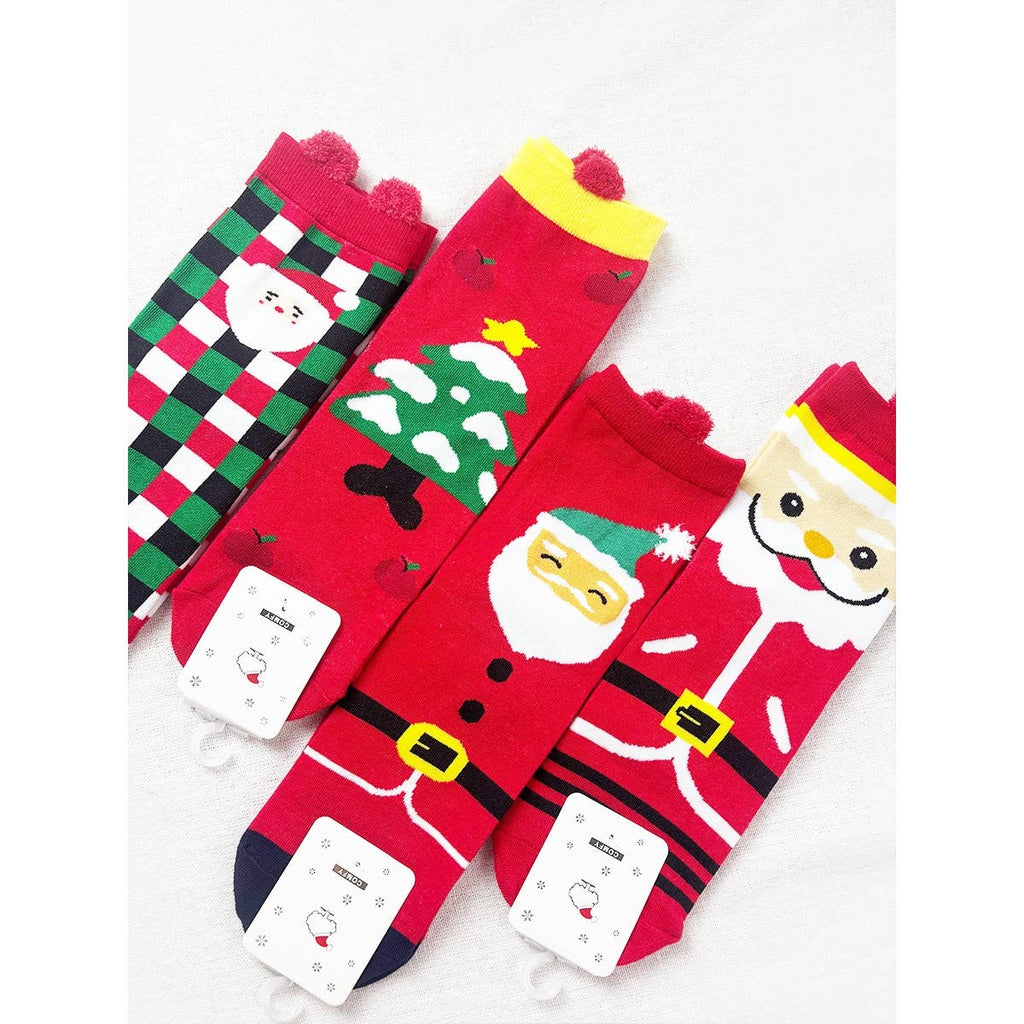 Love and Repeat - Cute Christmas Theme Socks