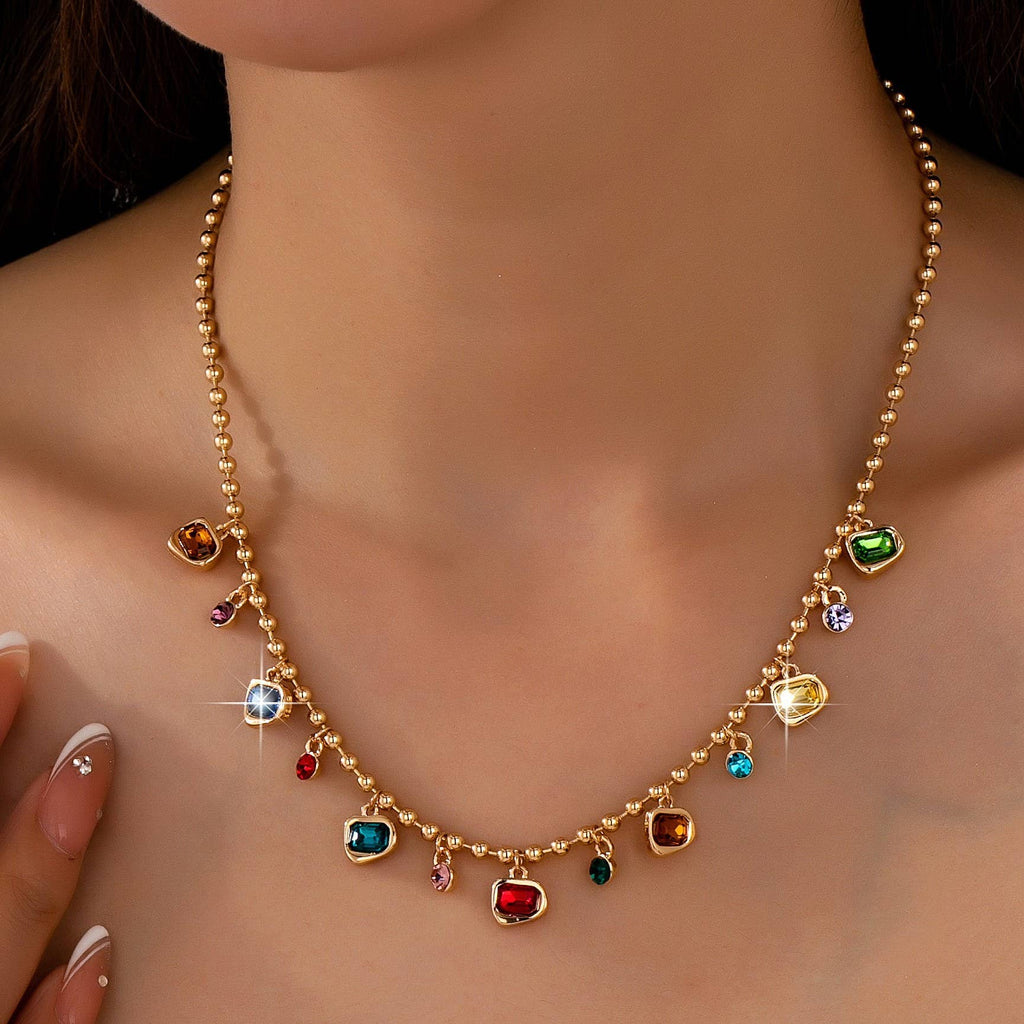 Glass Gem Necklace | 80N93682