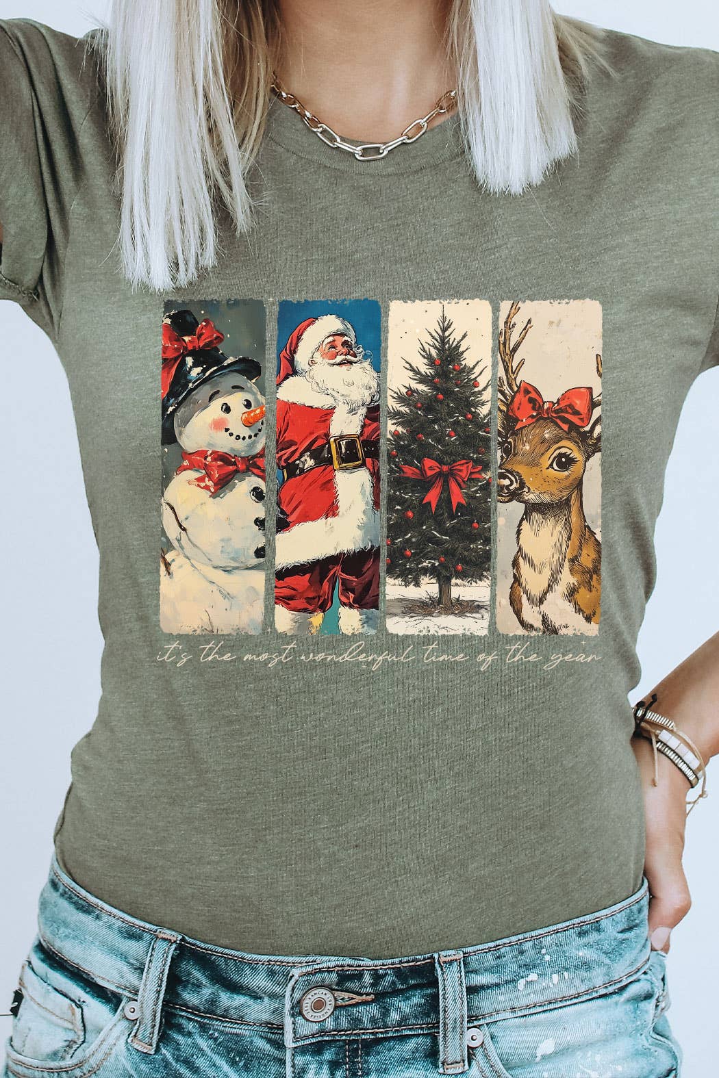 Kissed Apparel - Vintage Christmas Characters Graphic Tee