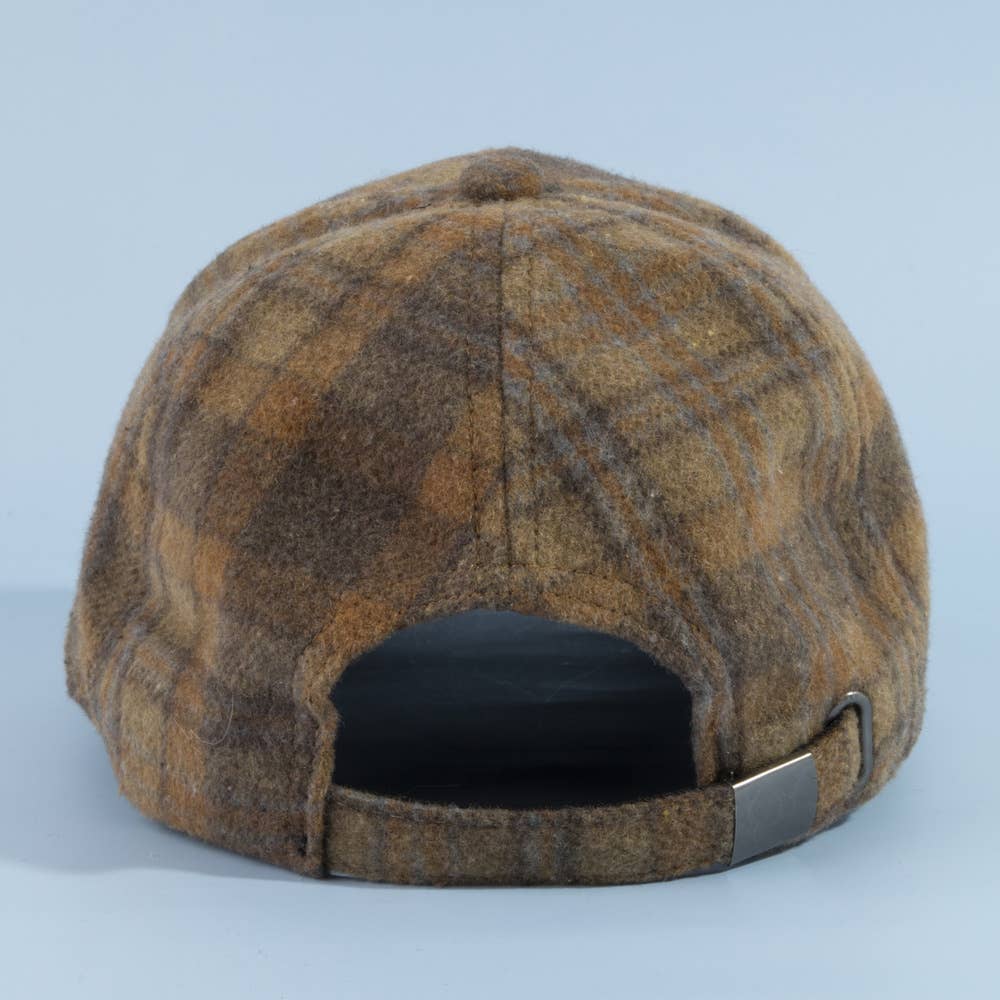 Windowpane Plaid Baseball Cap