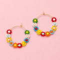 BOHO  DAISY HOOP EARRINGS | 40E536