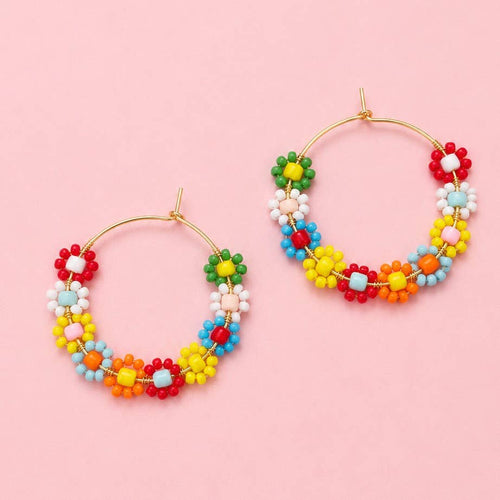 BOHO  DAISY HOOP EARRINGS | 40E536