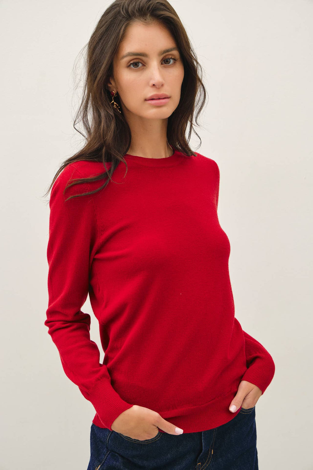 Be Cool - NEW COLOR-VISCOSE CREW NECK SOFT KNIT SWEATER