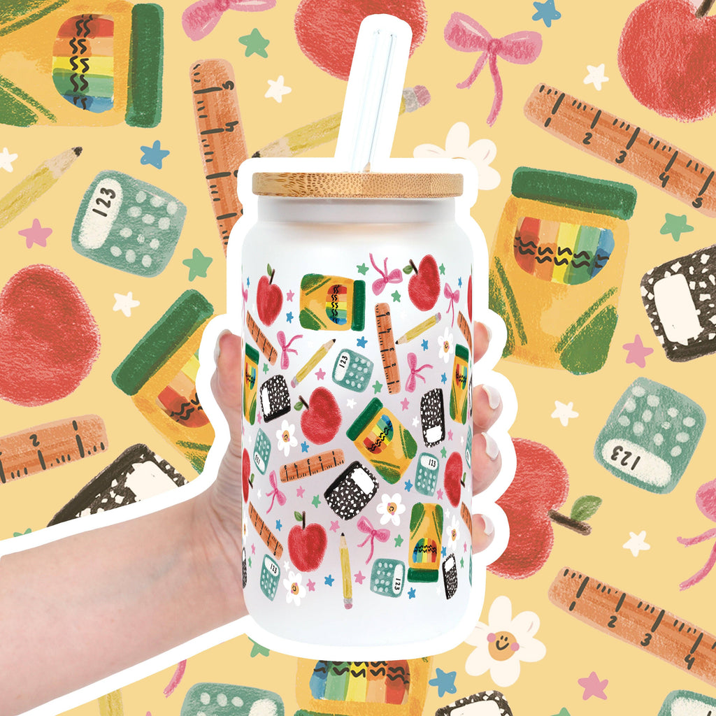 Sip-Sip Hooray! - Teacher Essentials Pattern Cup With Lid and Straw
