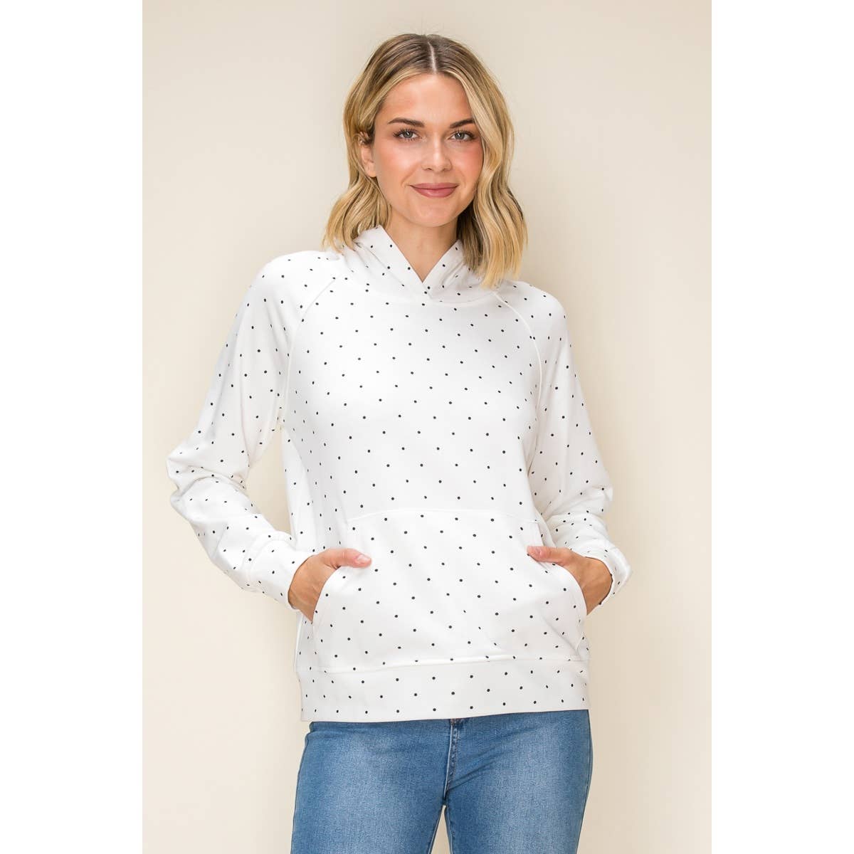 STACCATO - POLKADOT HOODIE SWEATSHRIT