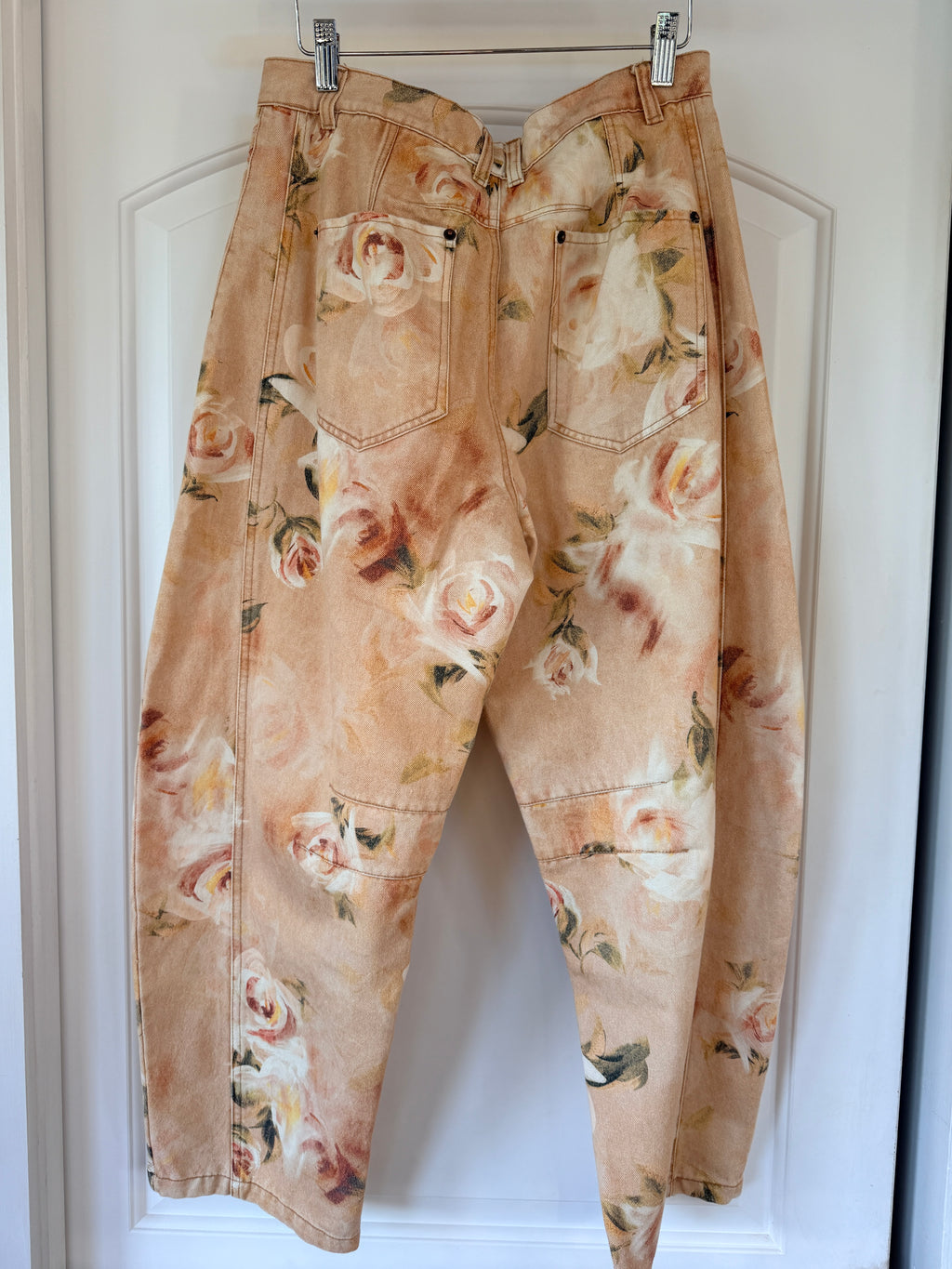 Floral Barrel Leg Jeans