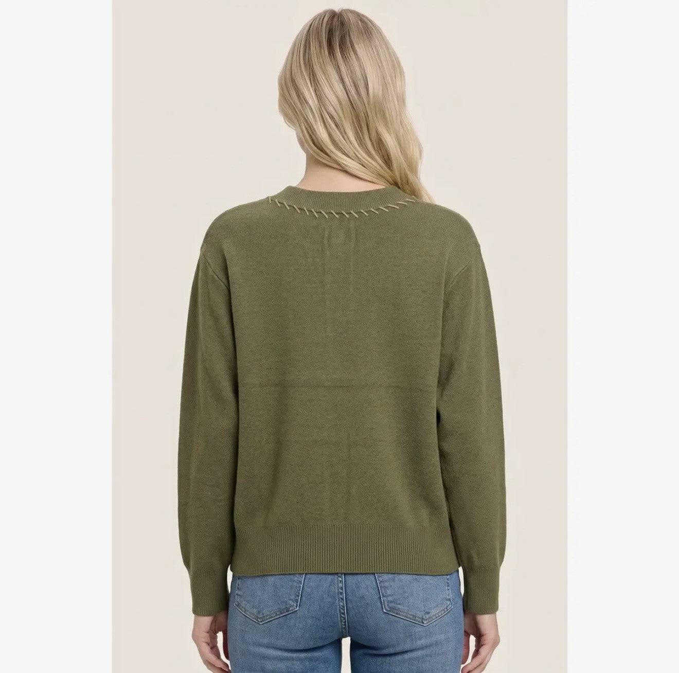 Floral Stitched Cardigan
