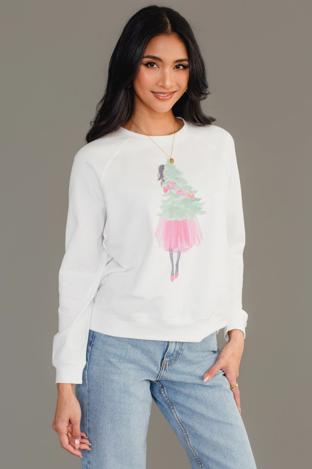 Girl Holding Tree Sweatshirt