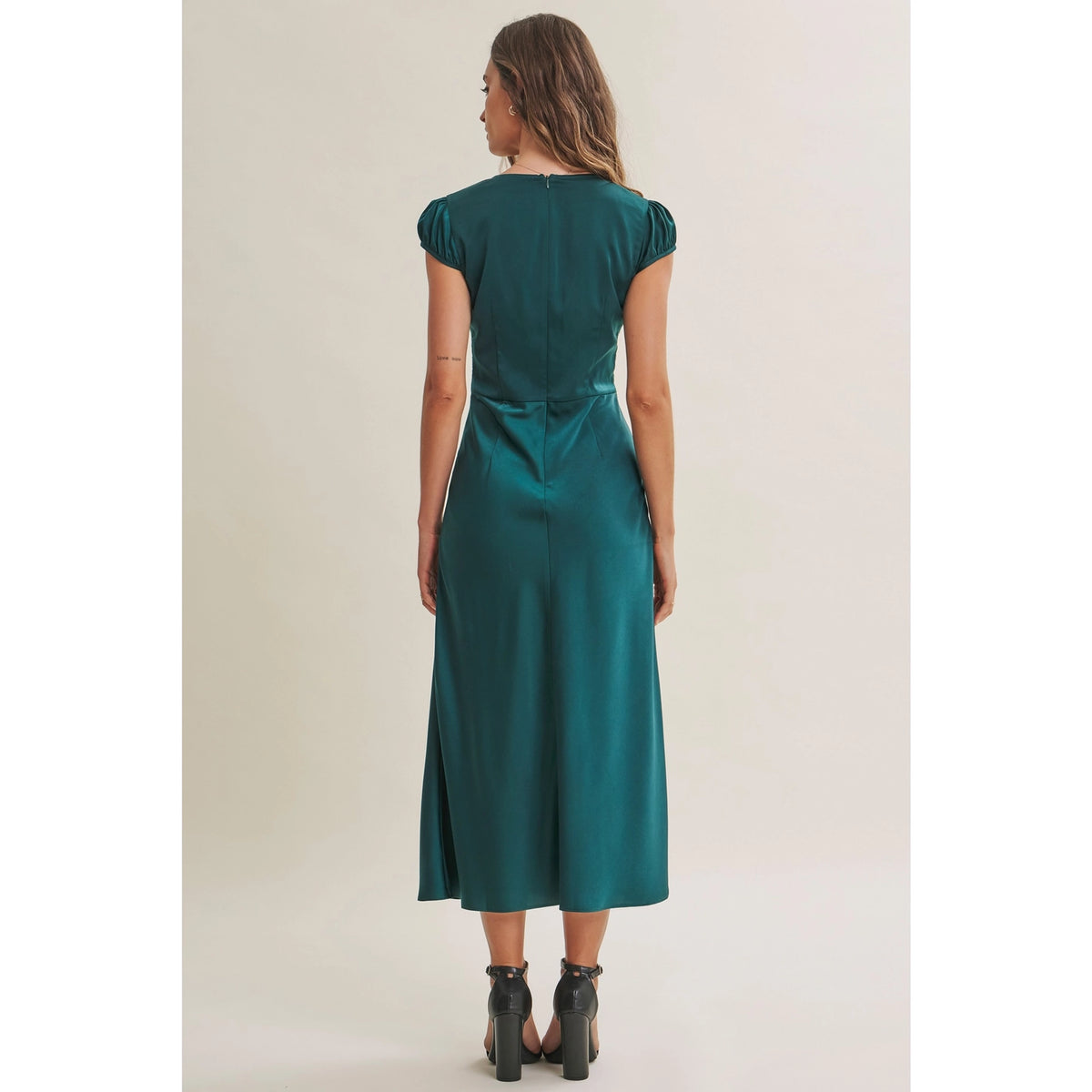 Graceful Satin Lace Dress
