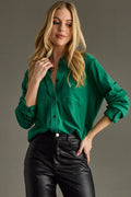 Green Super Soft Button Up