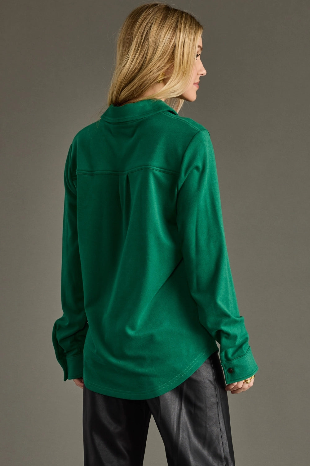 Green Super Soft Button Up