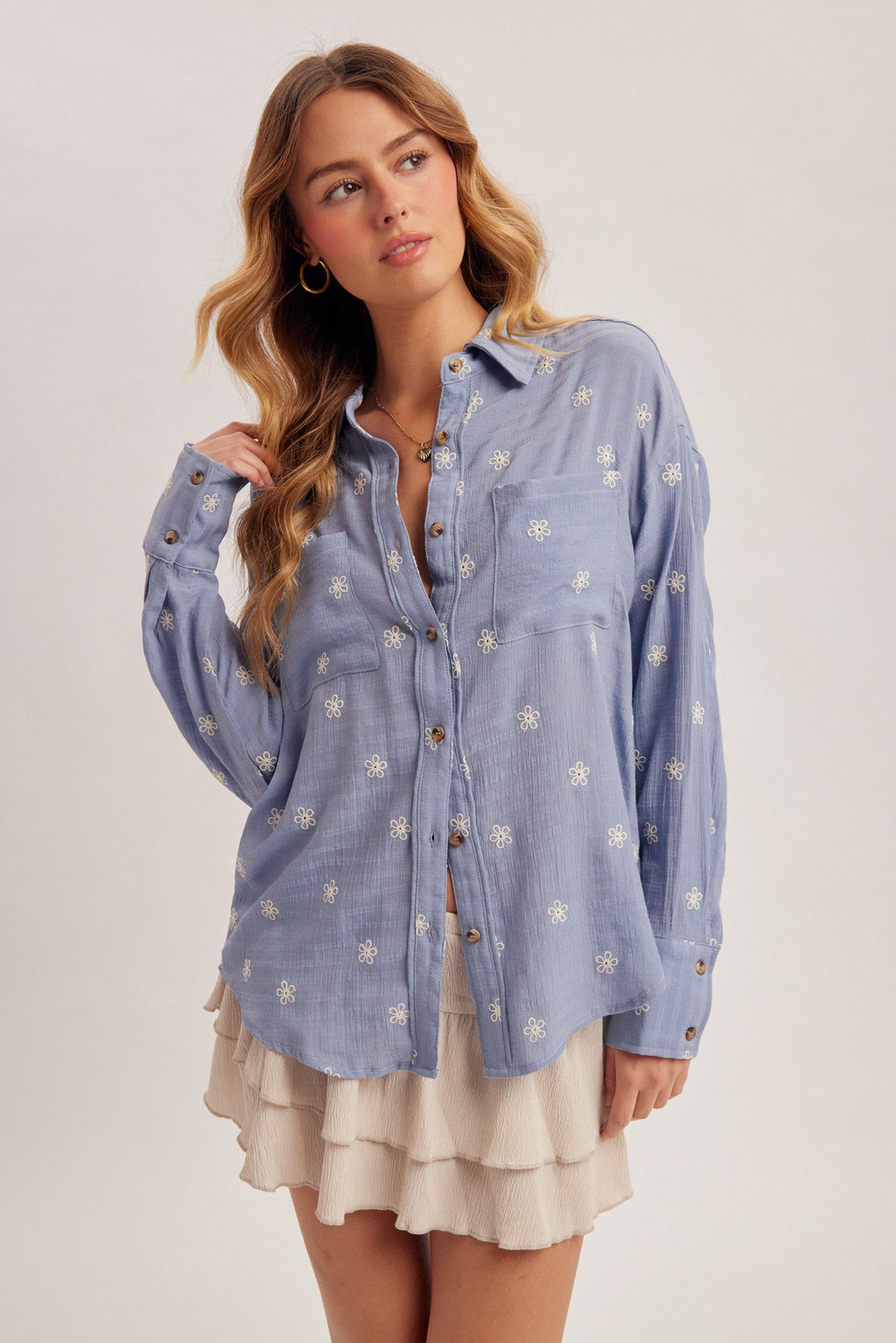 Daisy Button Down Top