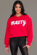 Red Merry Sweatshirt