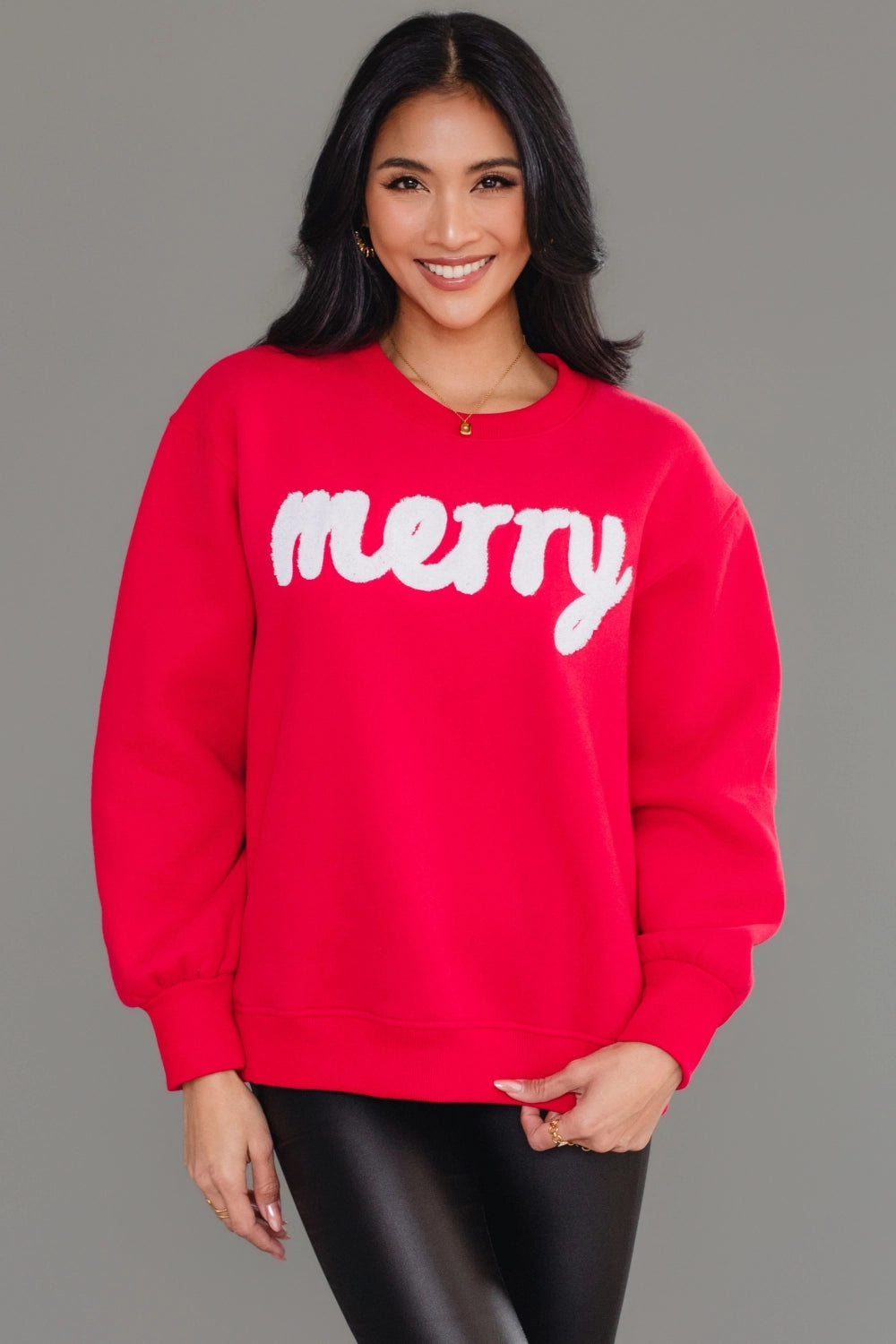 Red Merry Sweatshirt