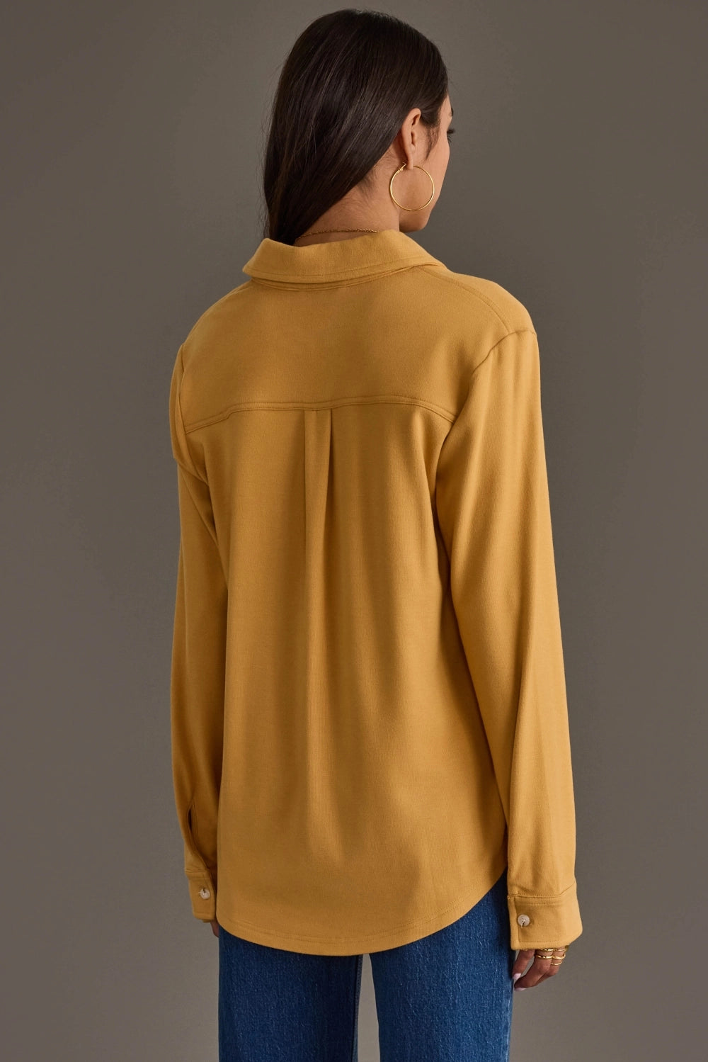 Super Soft Button Down Mustard