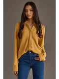 Super Soft Button Down Mustard