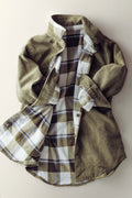 Corduroy Reversible Shacket Olive