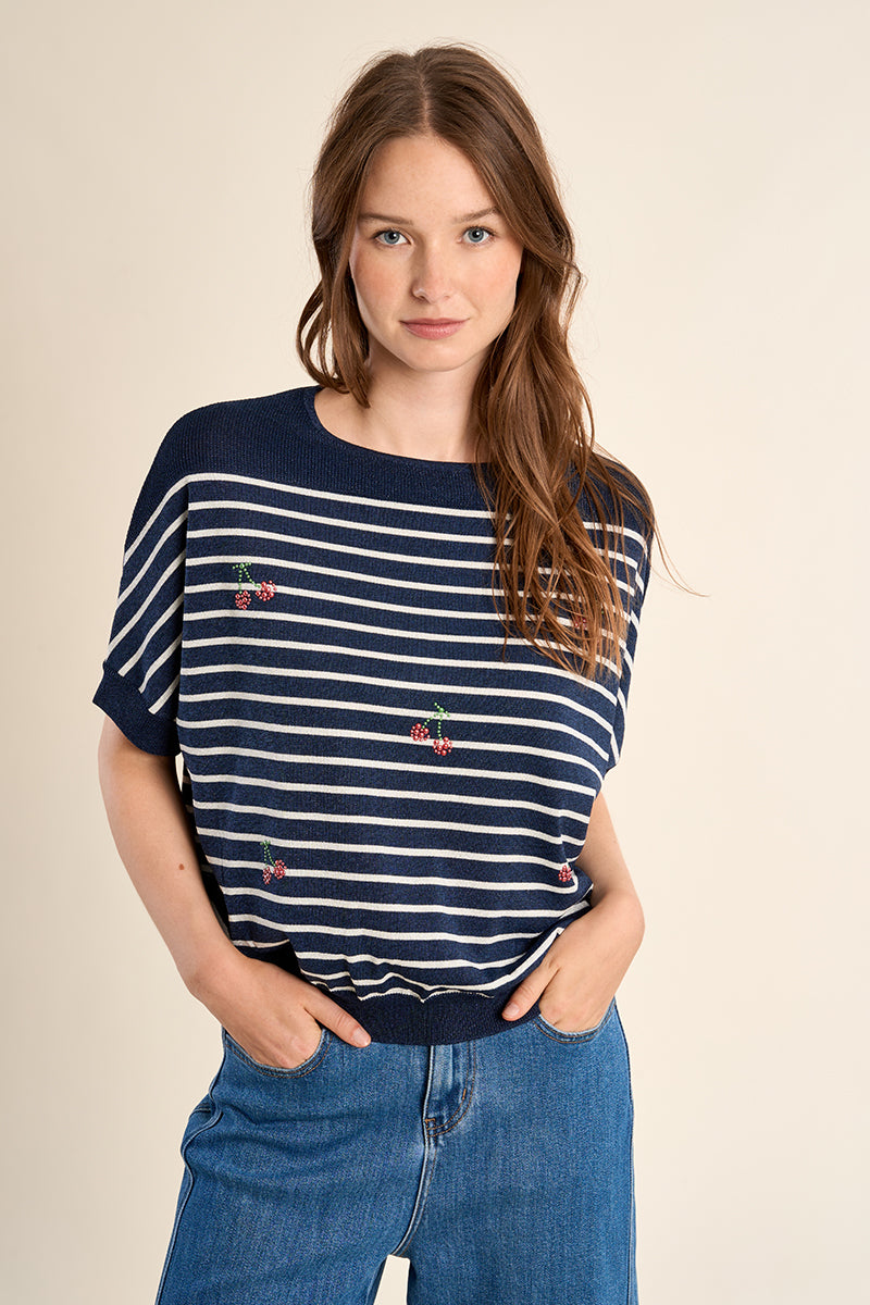 Cherry Stripes Sweater