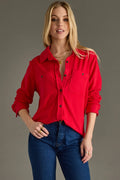 Red Super Soft Button Up
