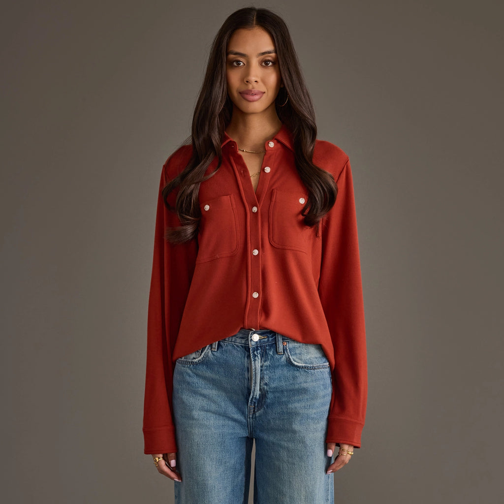Super Soft Button Down Rust