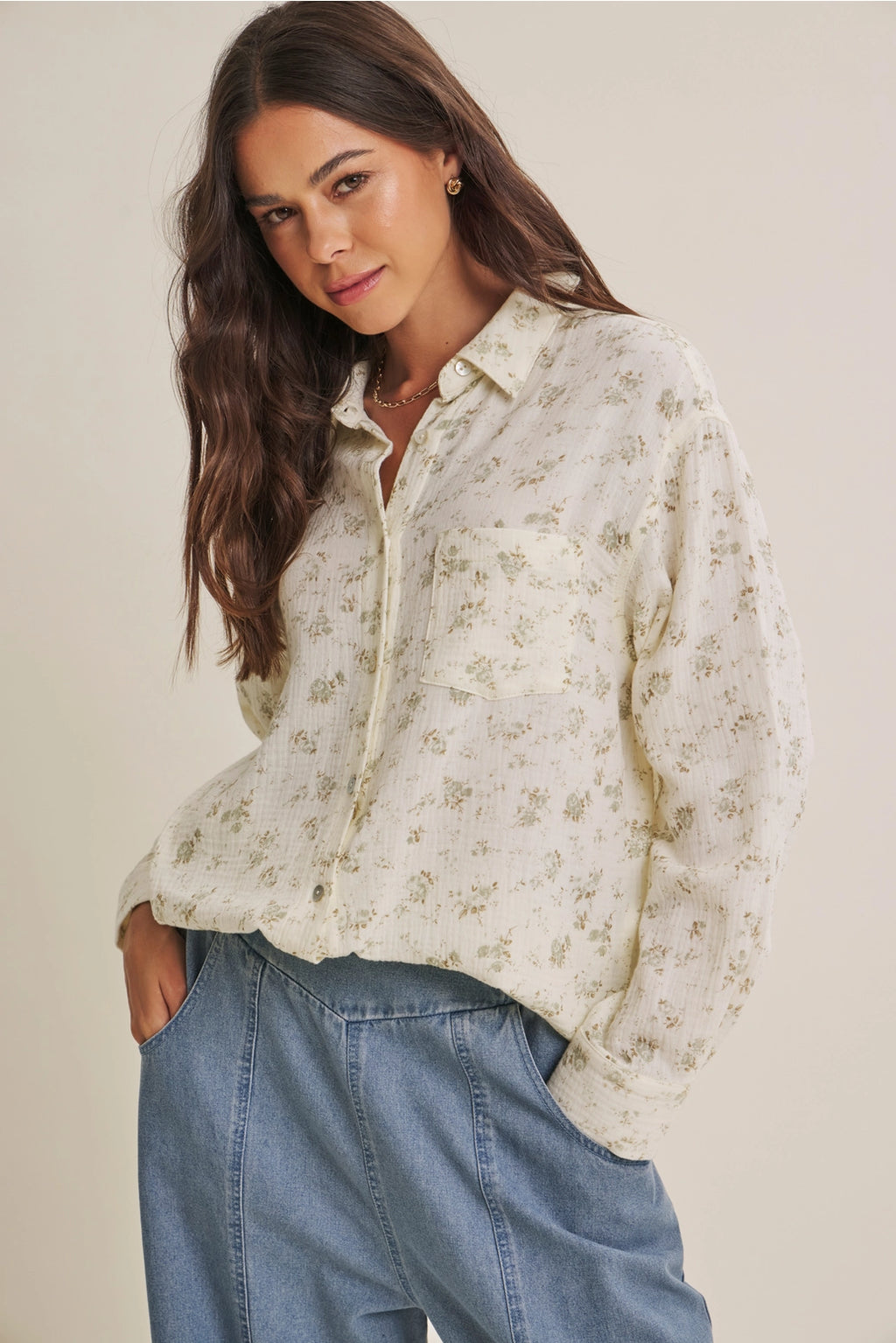 Sage Breezy Top
