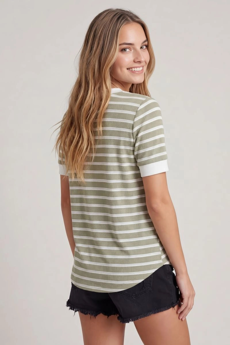 Sage V Neck Top