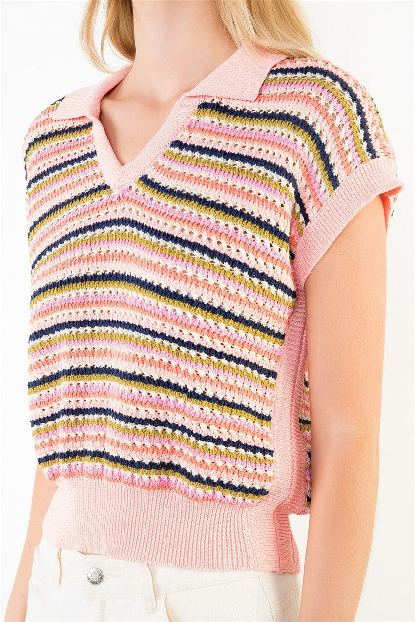Striped Knit Top