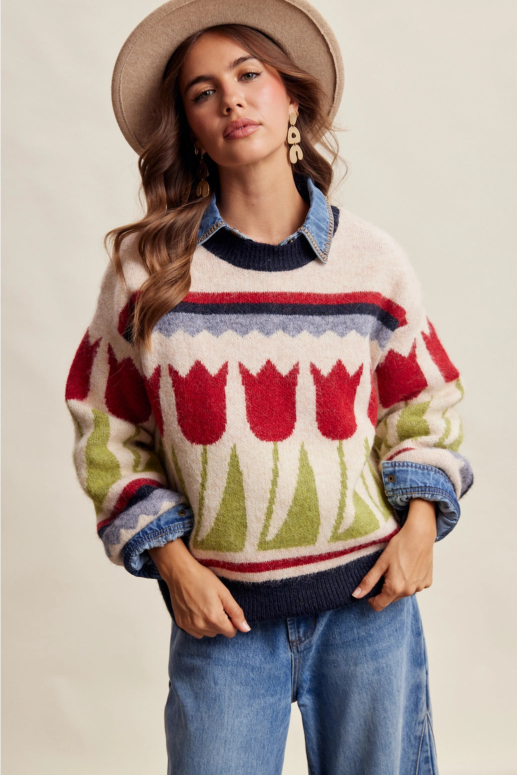Tulip Pattern Sweater