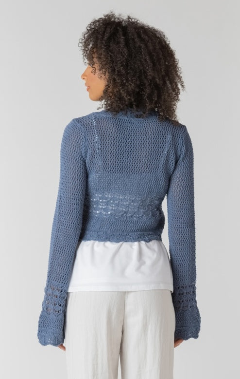 Tie Front Crochet Cardi