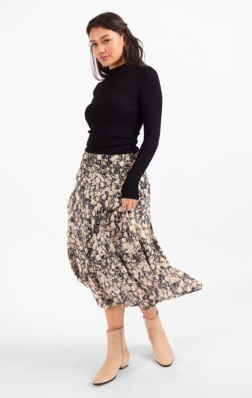Painted Fields Midi Skirt