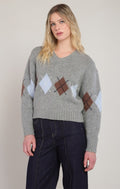 Mixed Argyle Sweater