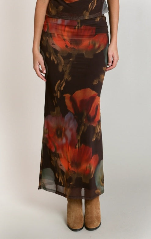 Mesh Floral Skirt