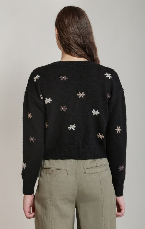 Black Flowers Cardi