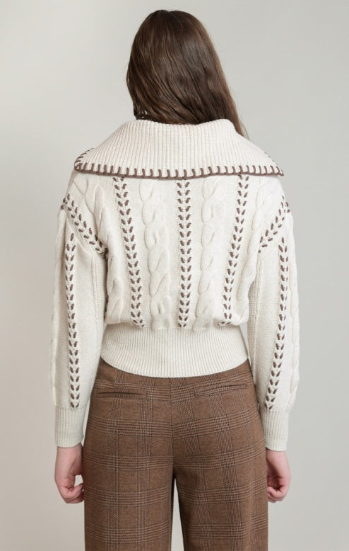 Cable Zip Cardi