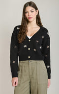 Black Flowers Cardi