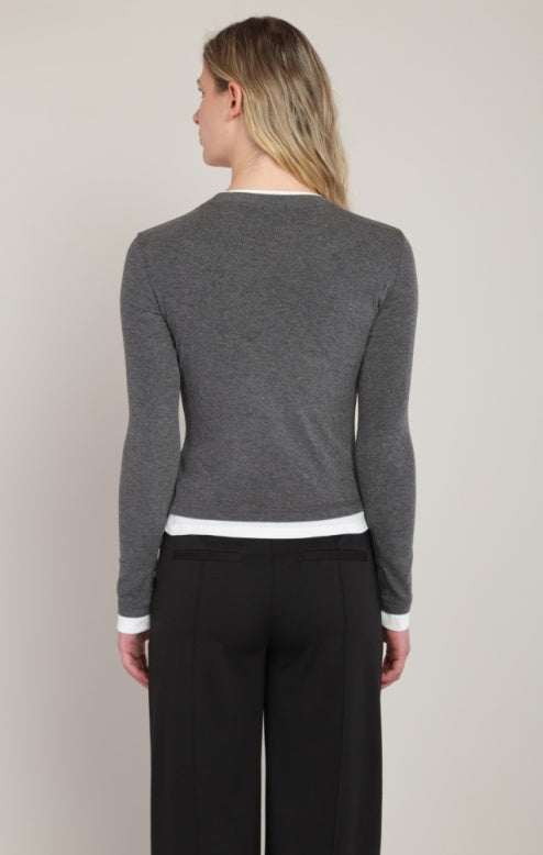 Charcoal Heather Layered Top