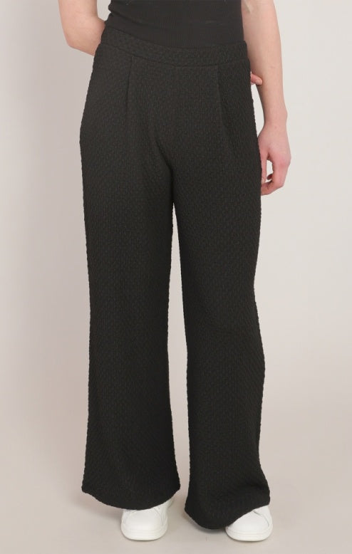 Textured Wide Leg Pants